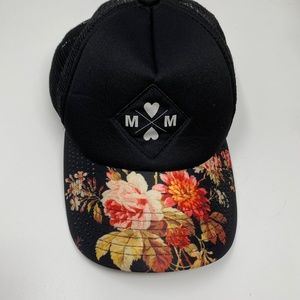 Disney Collection by Neff Adult Baseball Cap Black Mickey Mouse Floral Snap Back